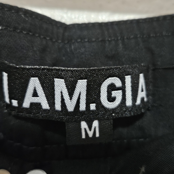 I Am Gia cargo style pants with roushing on sides size medium - Picture 4 of 12